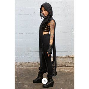 SOLD NWOT Five and Diamond x Alien11 Betty Powermesh Hooded Unisex Jumpsuit